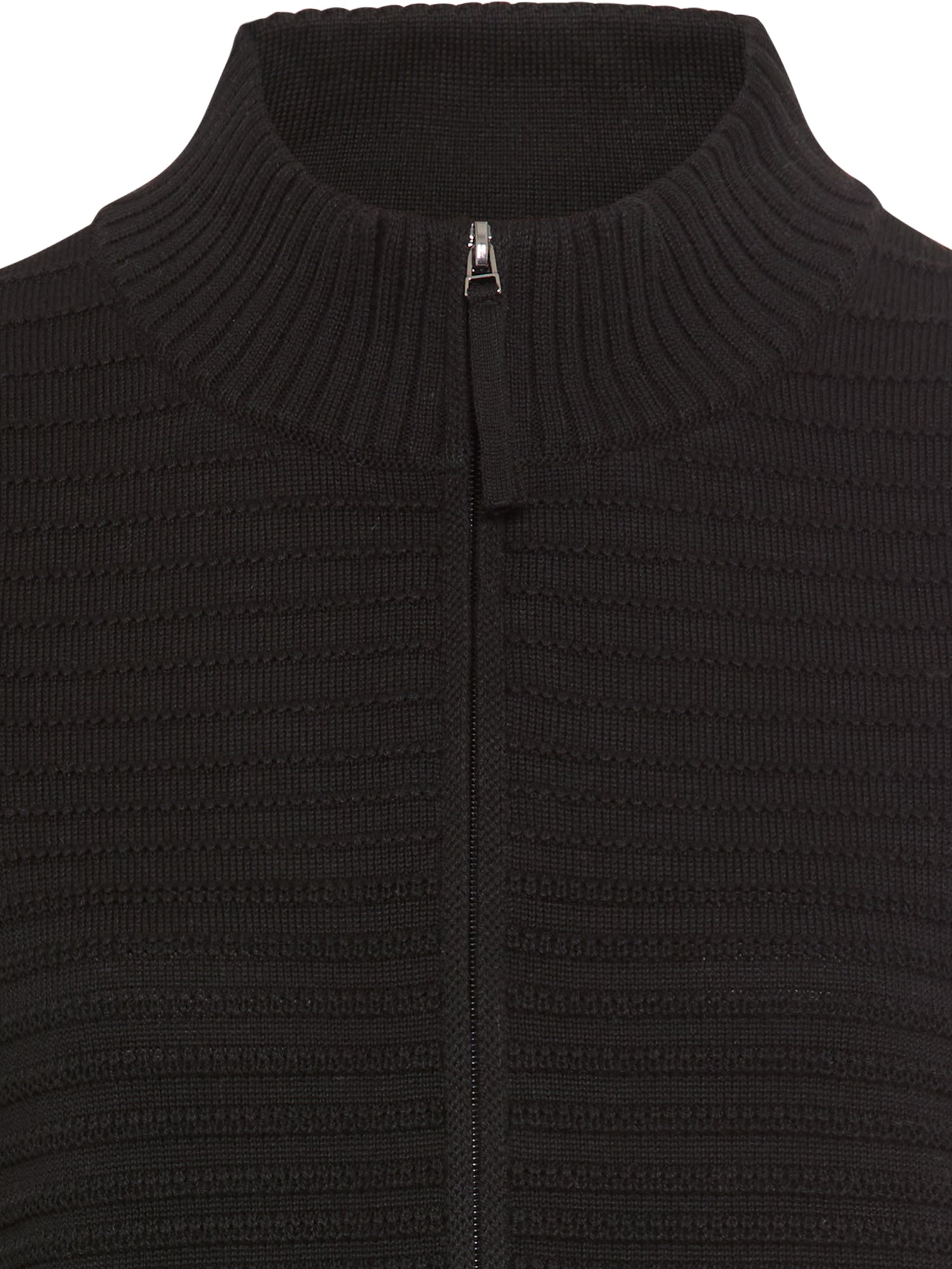 Olsen - Black Zip Knit Cardi