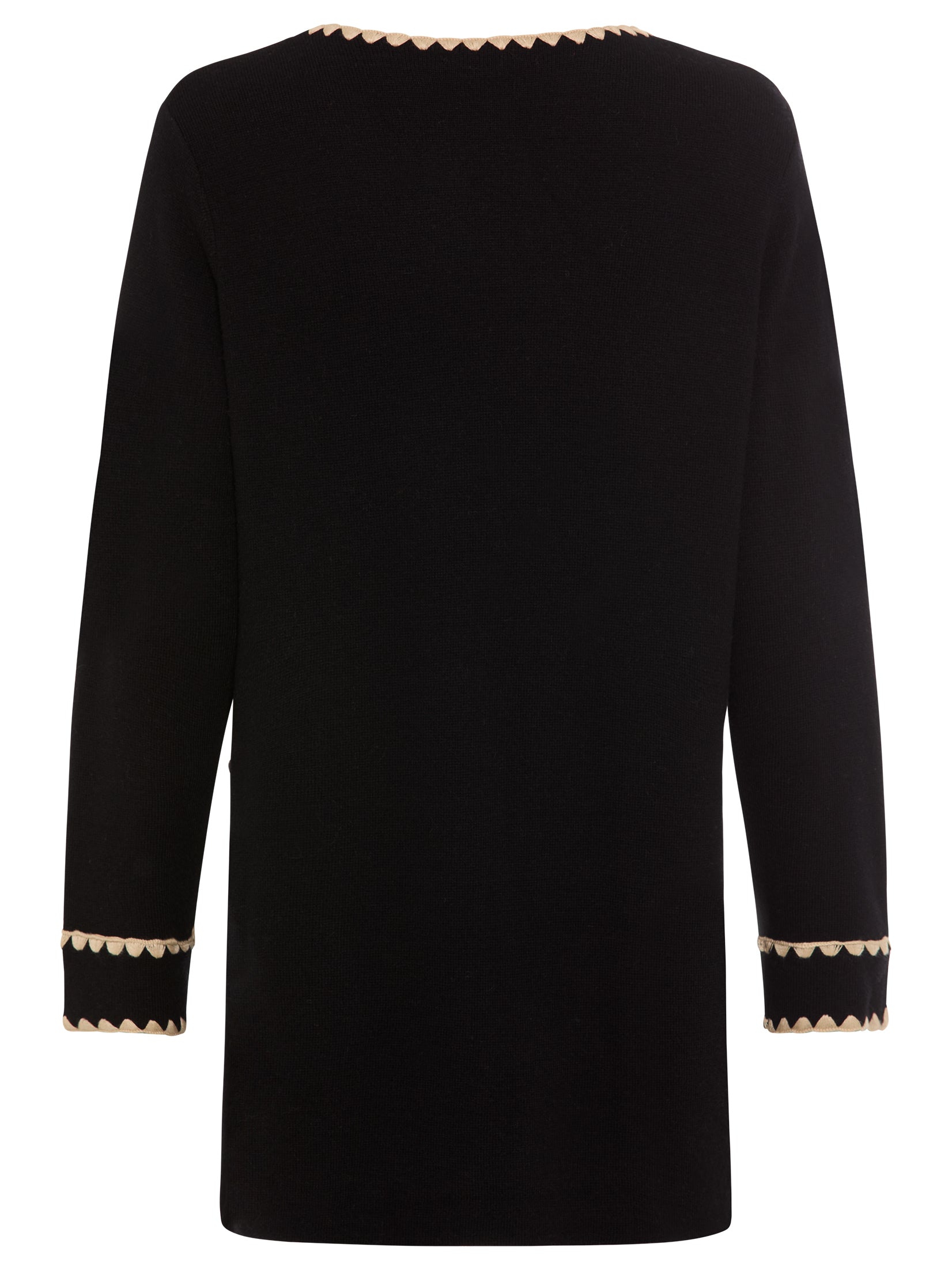 Olsen- Black and Camel Knit Long Cardi