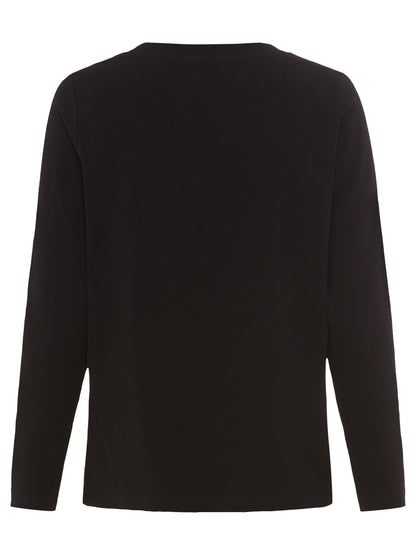 Olsen - Retro Black Long Sleeve Top