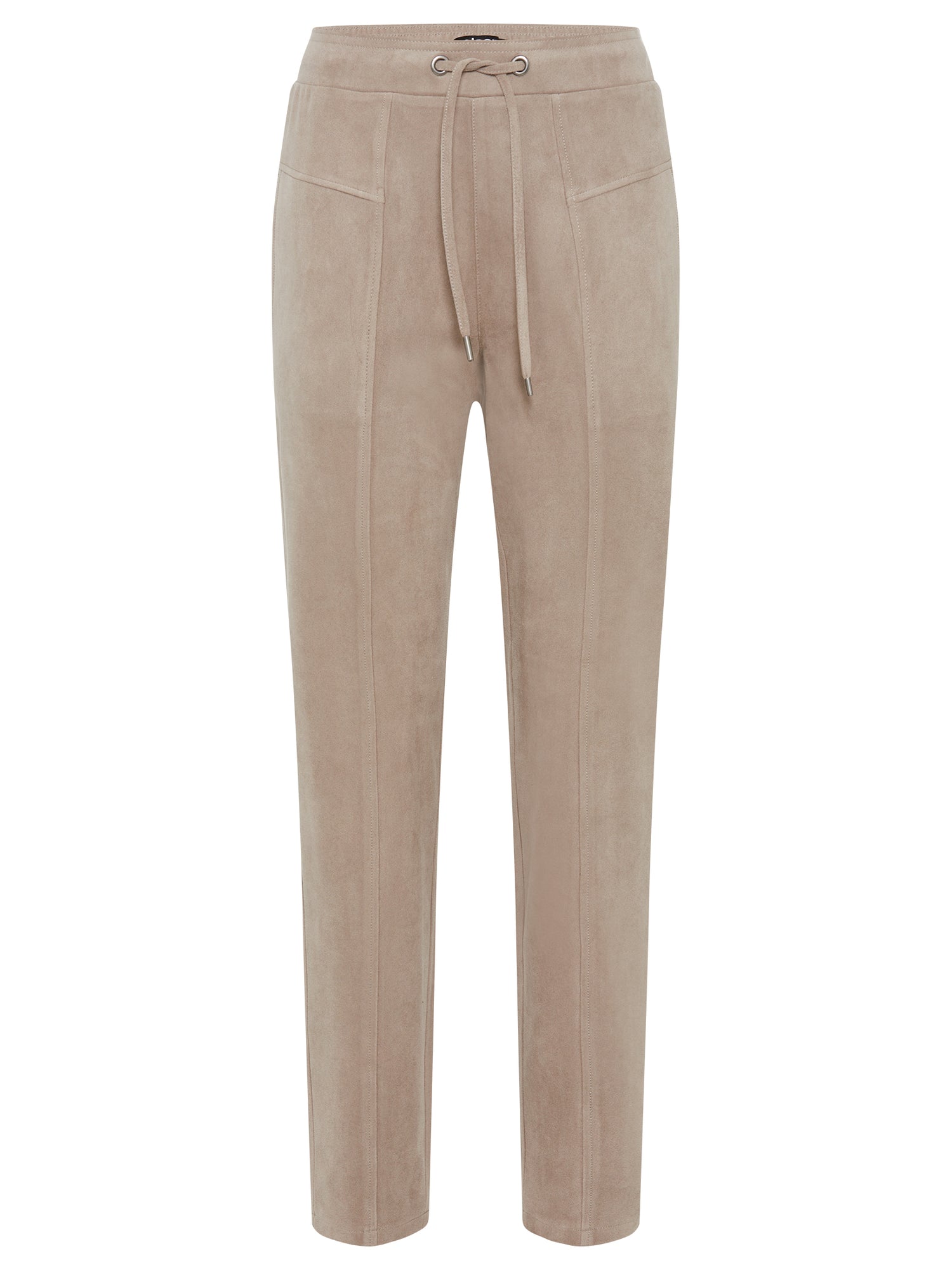 Olsen - Beige Faux Suede Pant