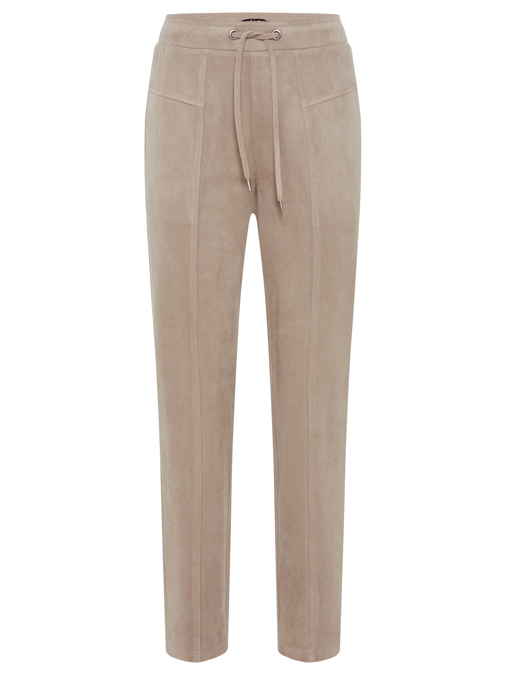Olsen - Beige Faux Suede Pant