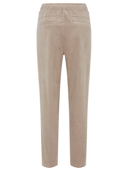Olsen - Beige Faux Suede Pant