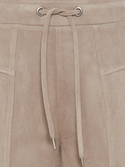 Olsen - Beige Faux Suede Pant