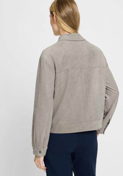 Olsen-Beige Micro Suede Jacket