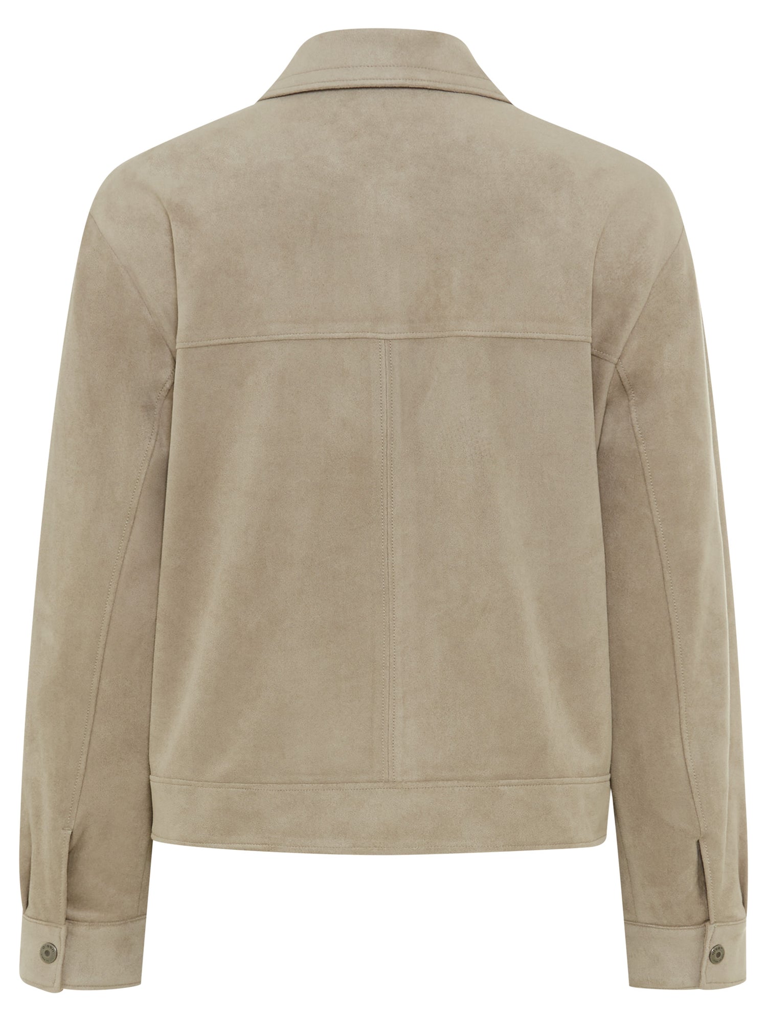 Olsen-Beige Micro Suede Jacket