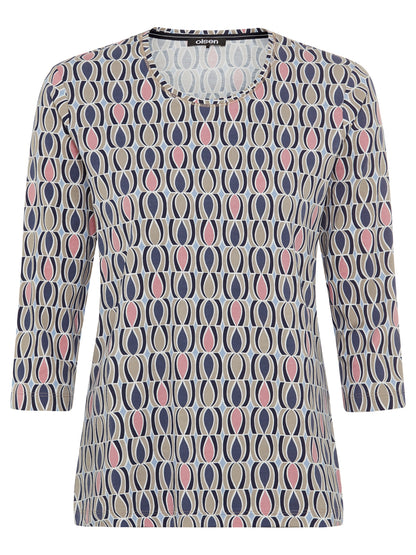Olsen-Blue, Beige, Pink 3/4 T-shirt