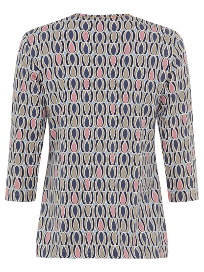 Olsen-Blue, Beige, Pink 3/4 T-shirt
