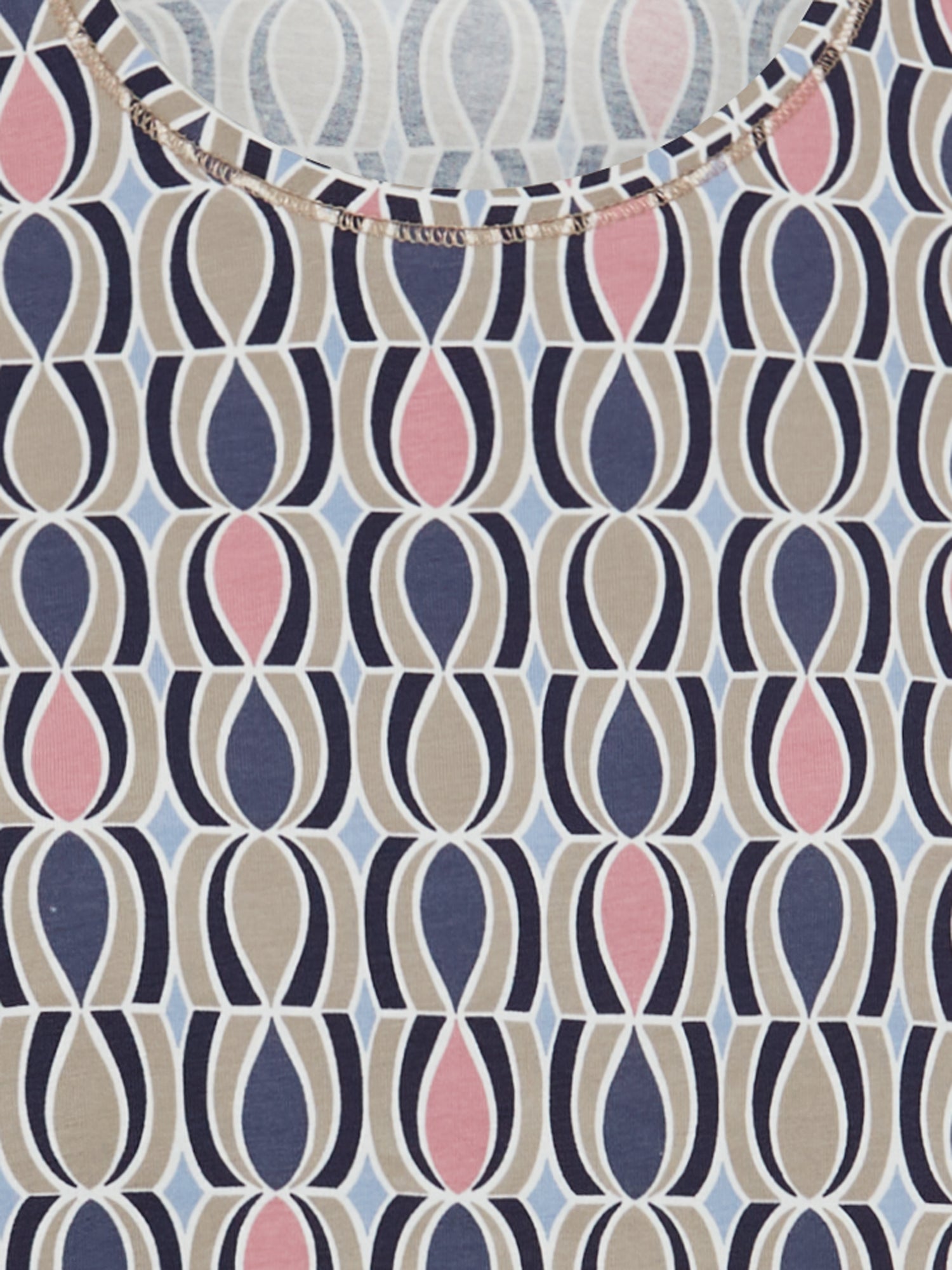 Olsen-Blue, Beige, Pink 3/4 T-shirt