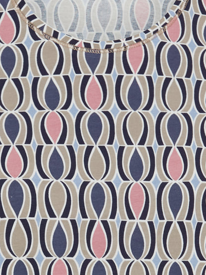 Olsen-Blue, Beige, Pink 3/4 T-shirt