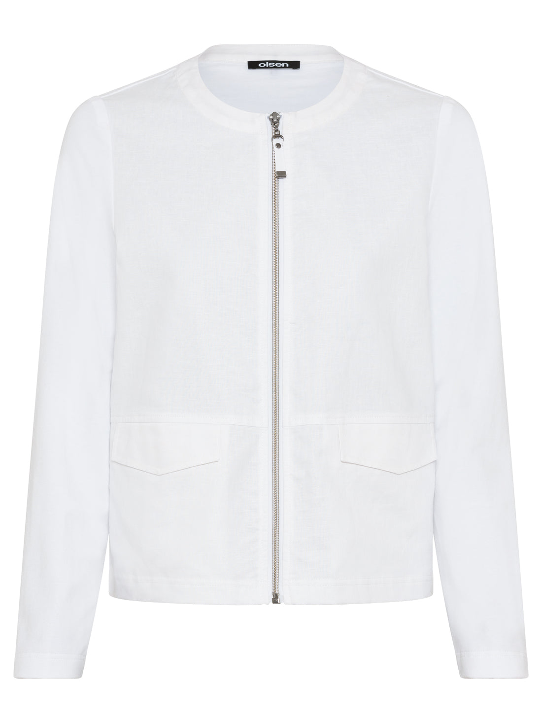Olsen- Linen-blend jacket- White