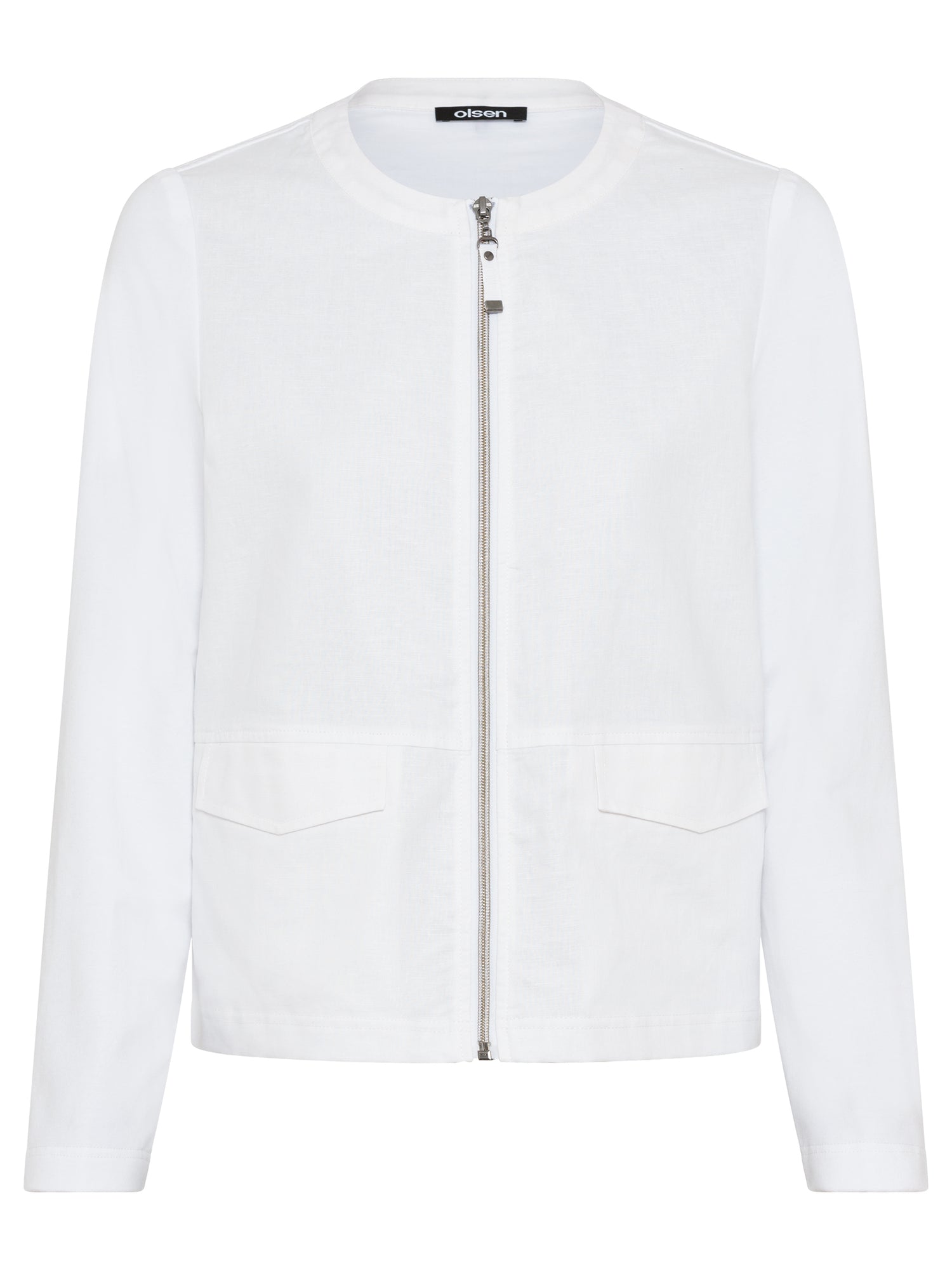 Olsen- Linen-blend jacket- White