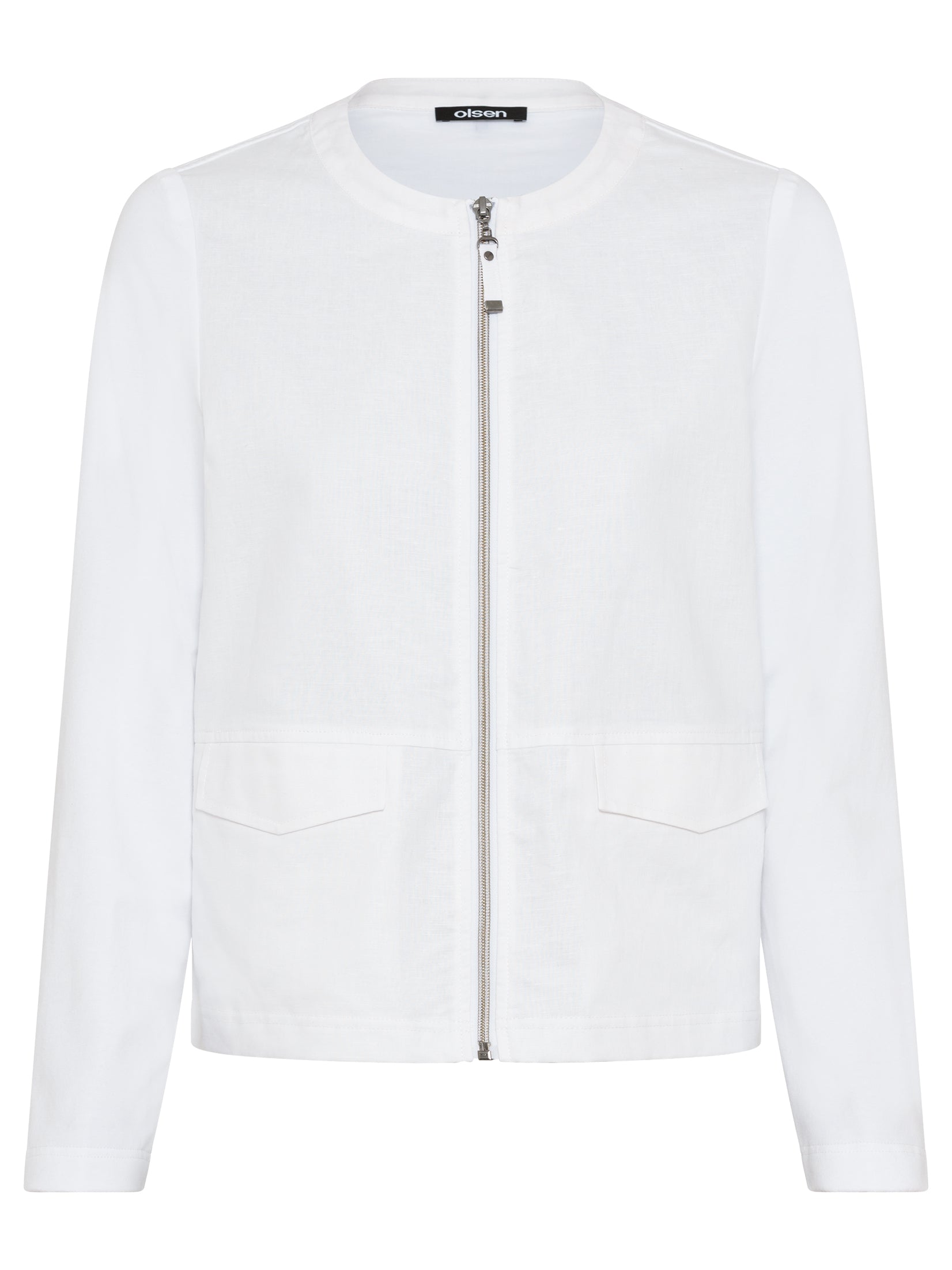 Olsen- Linen-blend jacket- White