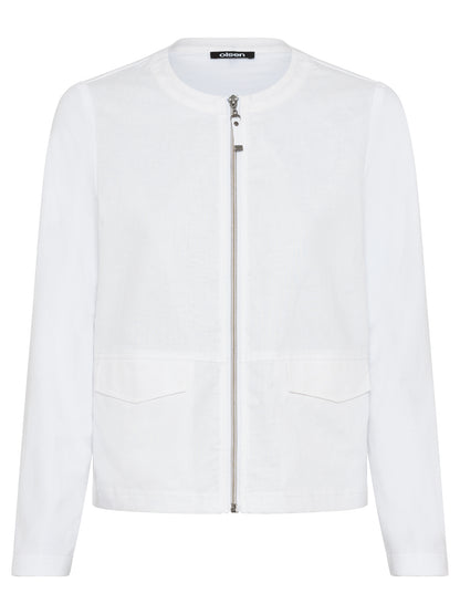 Olsen- Linen-blend jacket- White