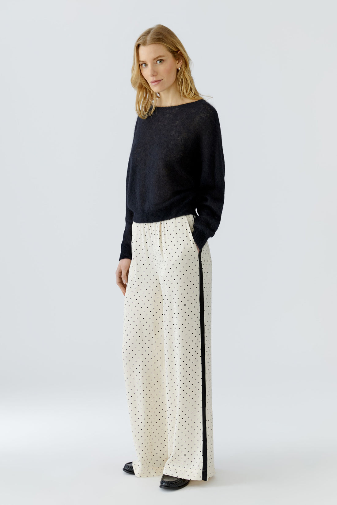 Oui Cream Polka Dot Pants