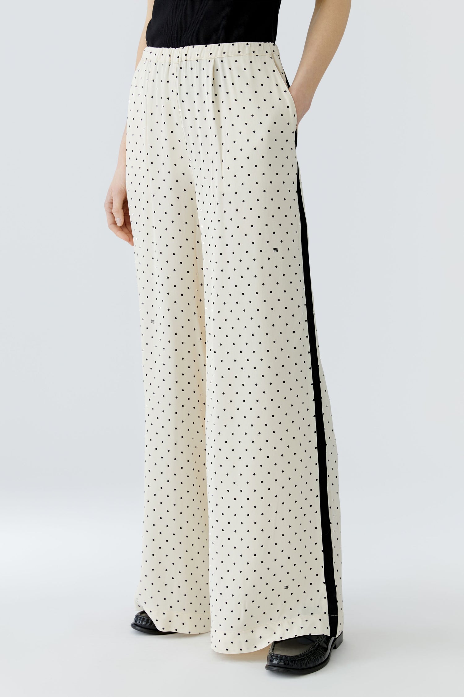 Oui Cream Polka Dot Pants