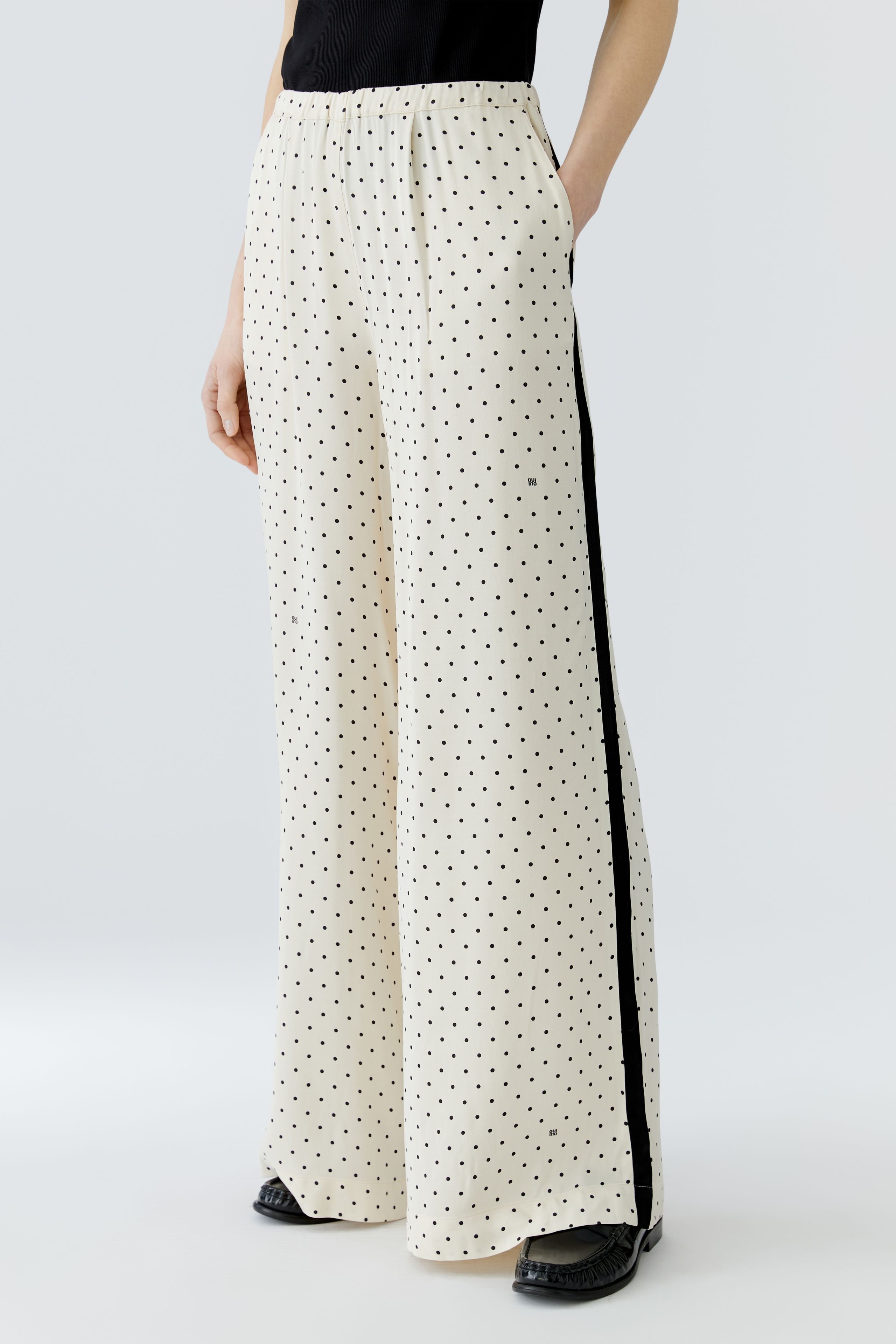 Oui Cream Polka Dot Pants