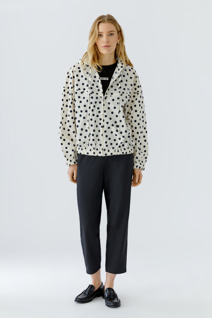 Oui Polka Dot Raincoat Jacket