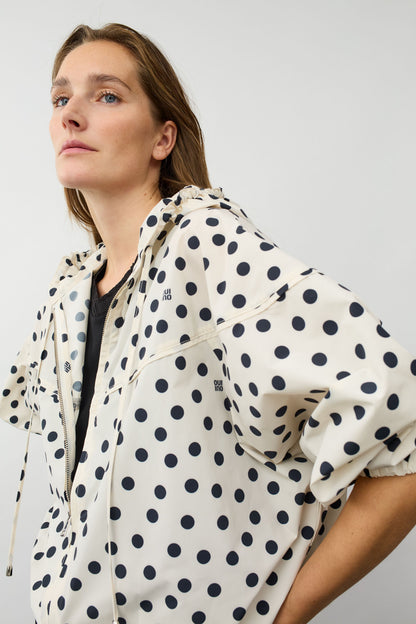 Oui Polka Dot Raincoat Jacket