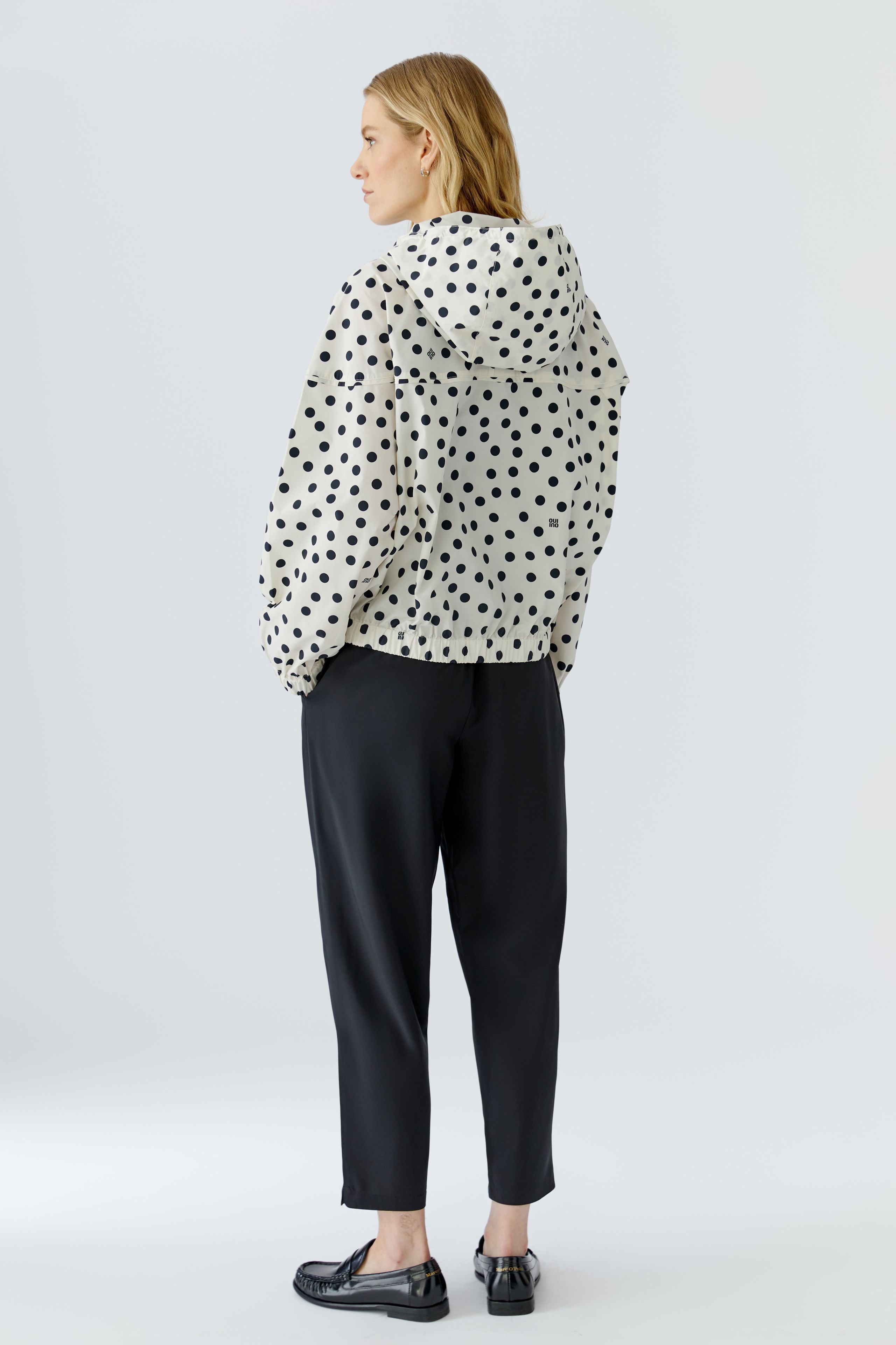 Oui Polka Dot Raincoat Jacket