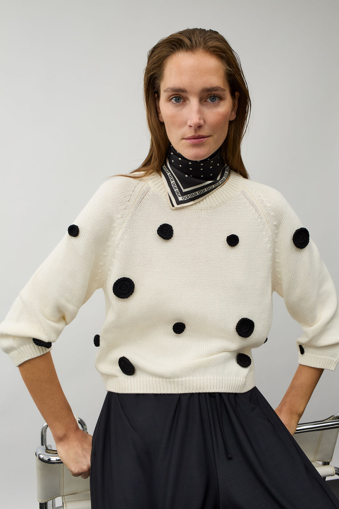 Oui Polka Dot Scarf