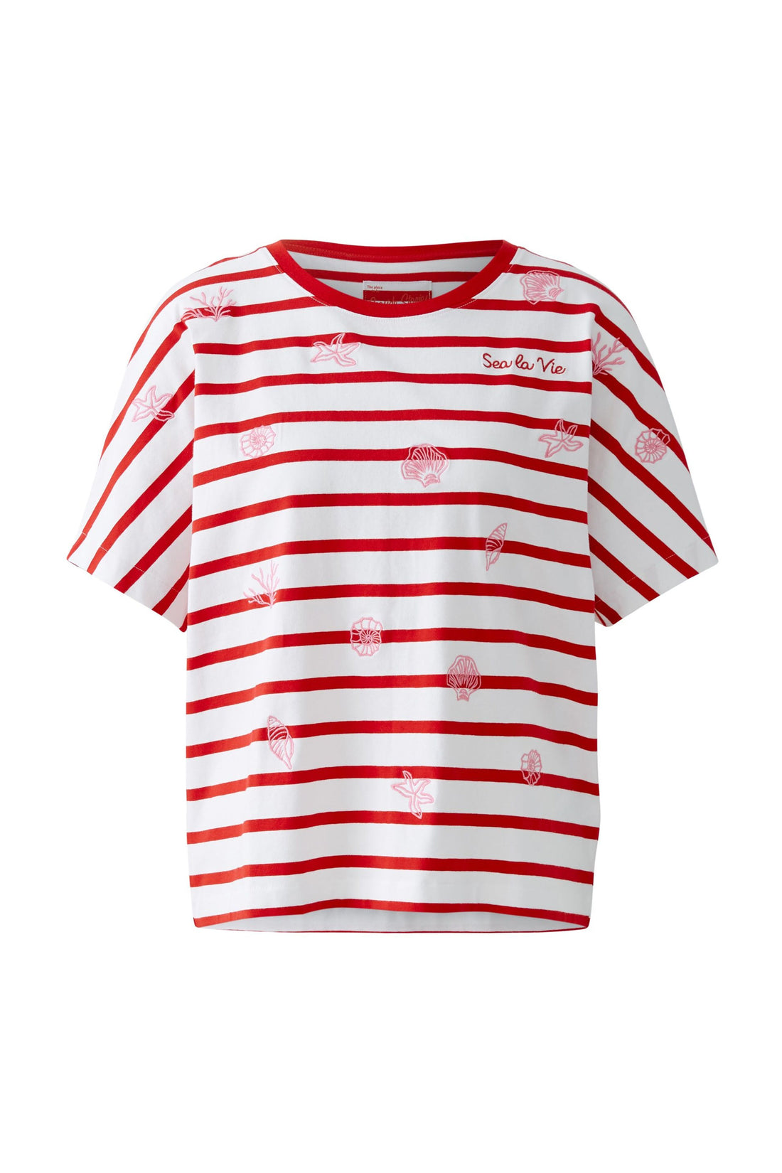Oui - Red and White T-Shirt