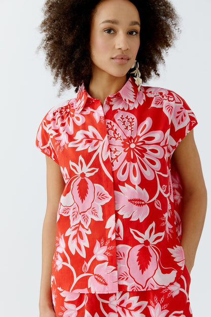 Oui - Red Rose Shirt