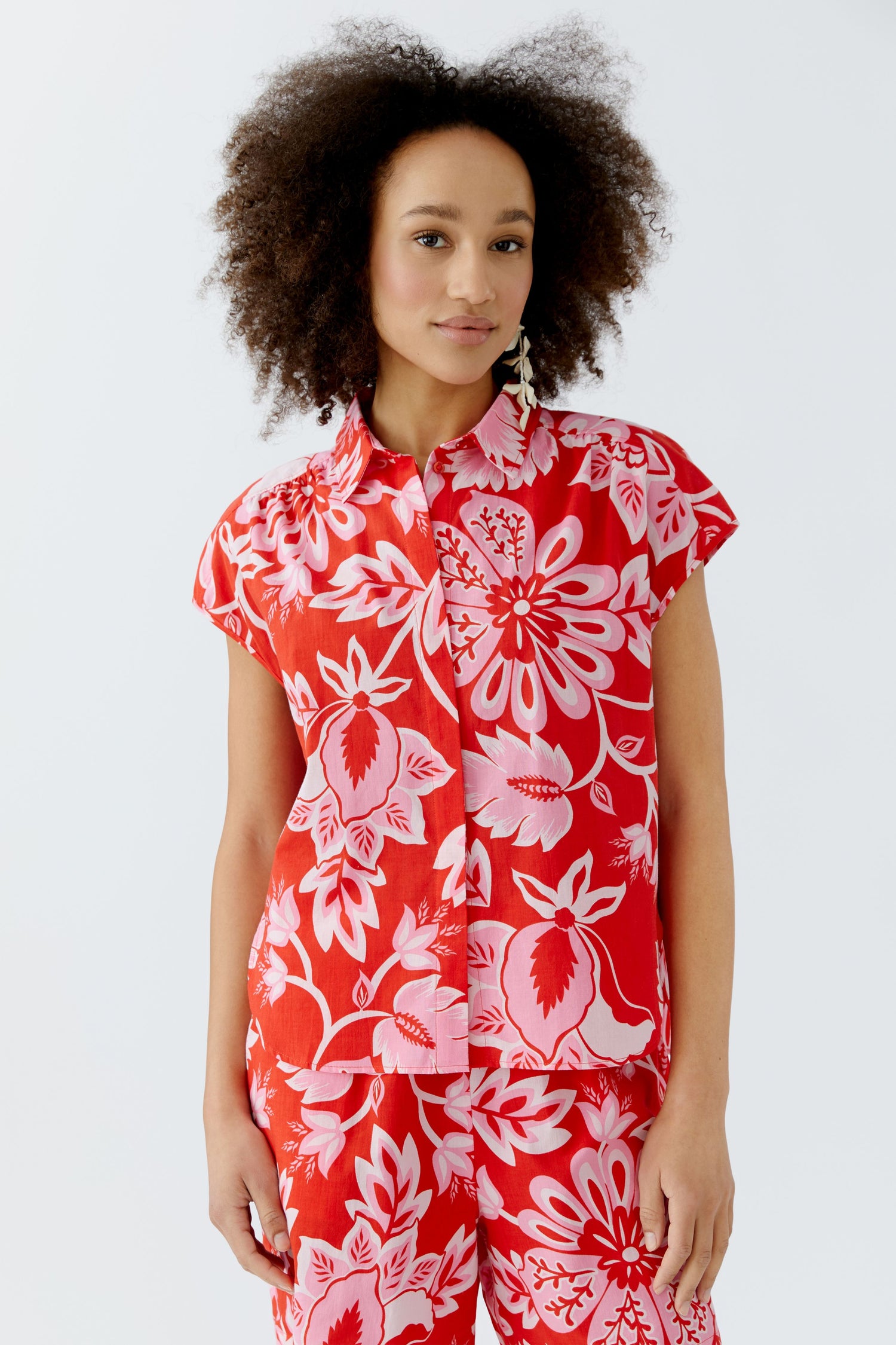 Oui - Red Rose Shirt