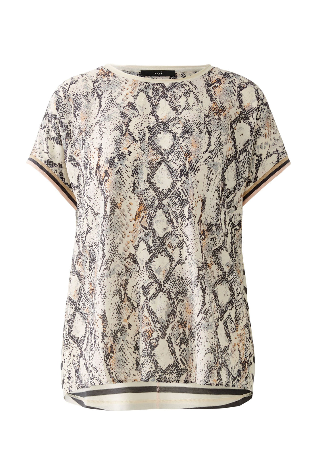 Oui - Snake Print T Shirt
