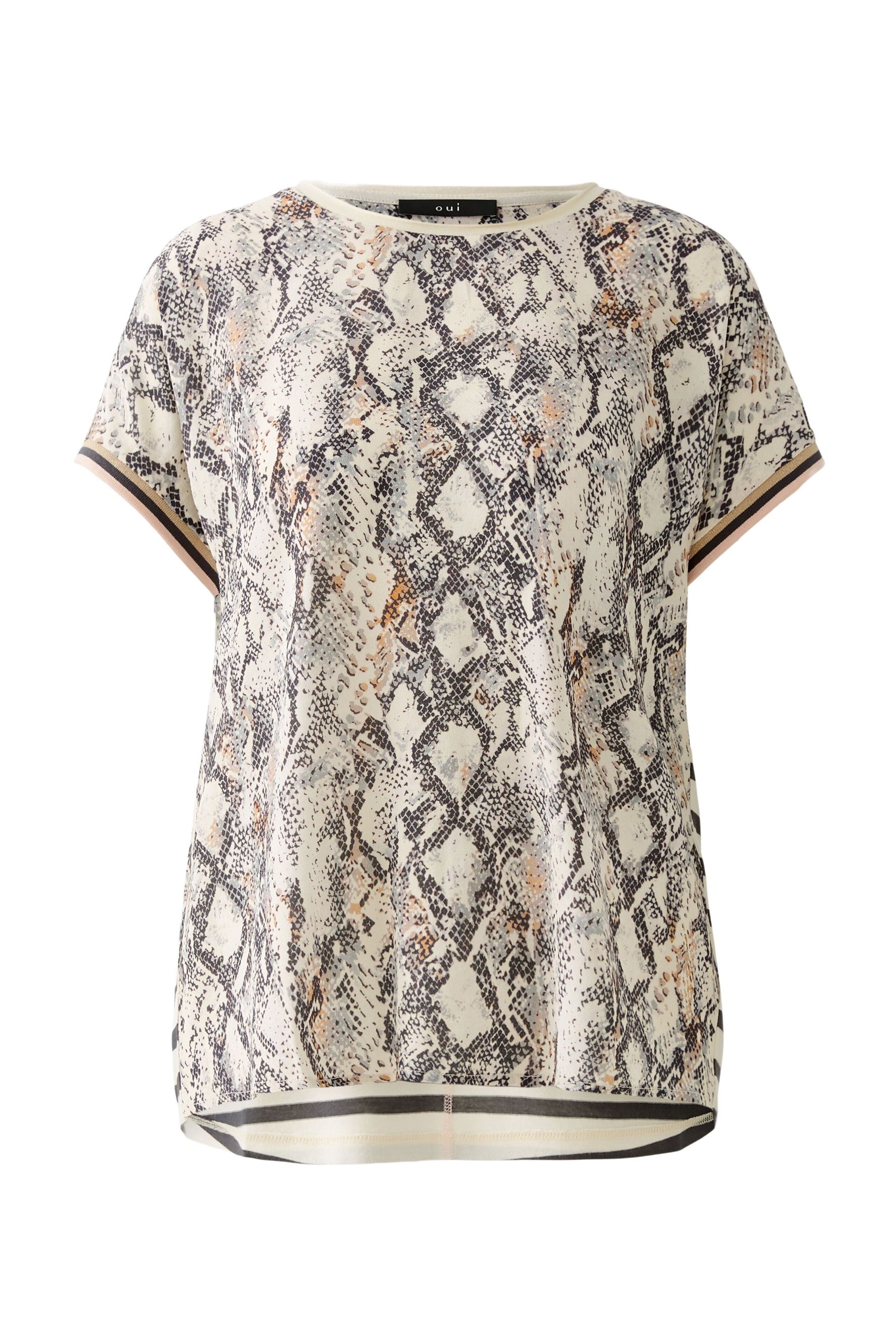 Oui - Snake Print T Shirt