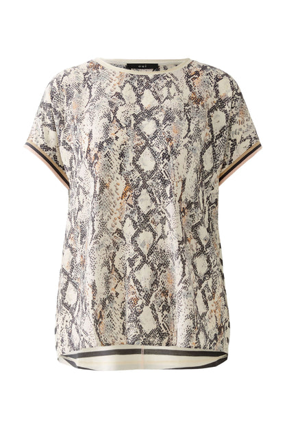 Oui - Snake Print T Shirt