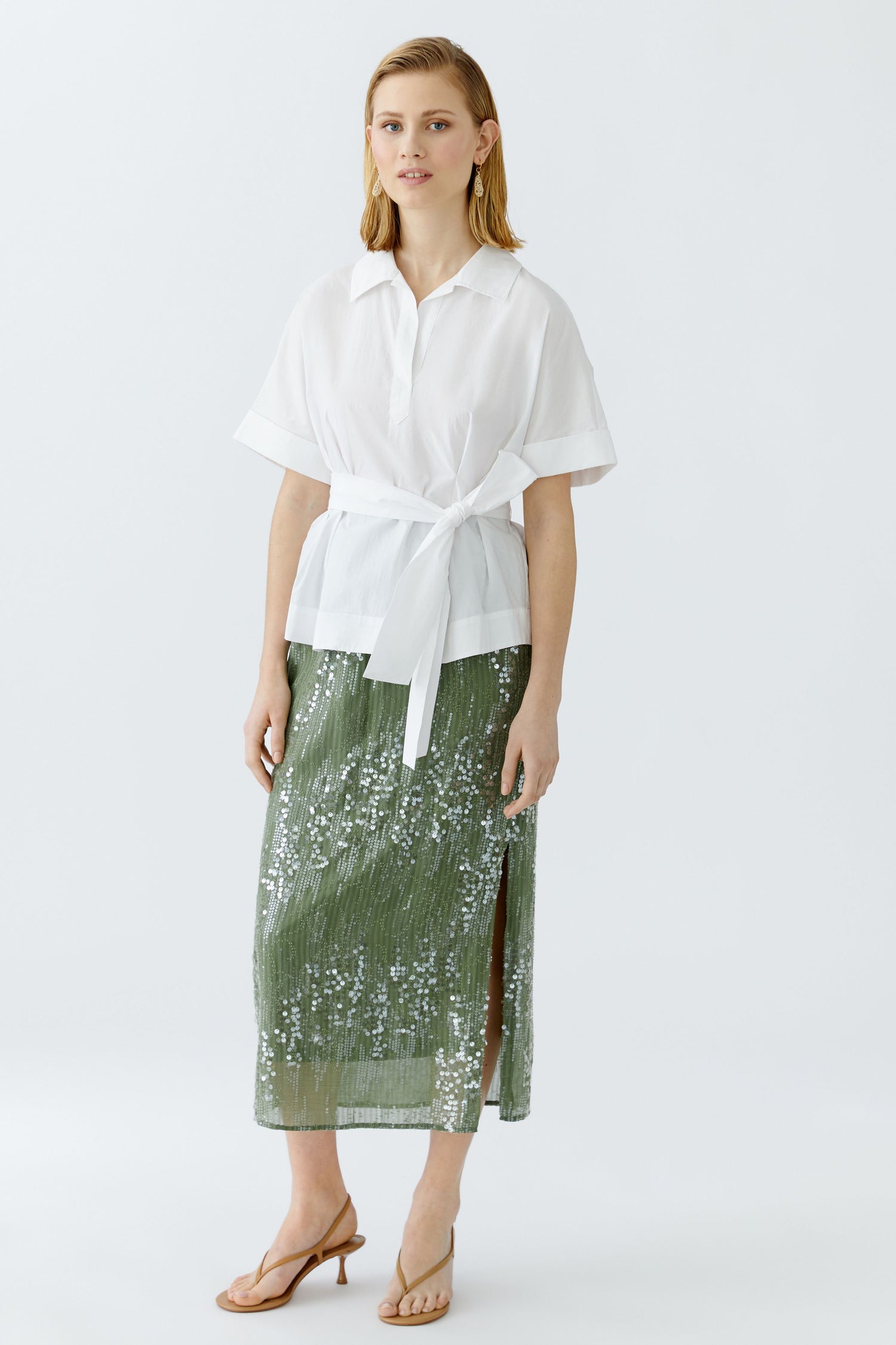 Oui- White Luxe Blouse