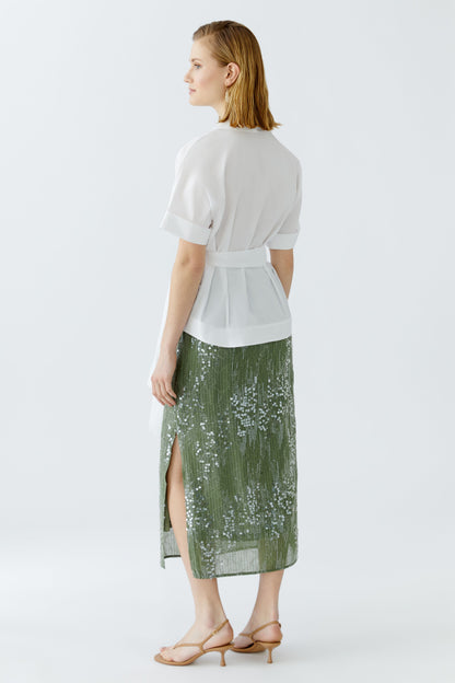 Oui- White Luxe Blouse