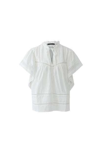 Oui White Lace Blouse