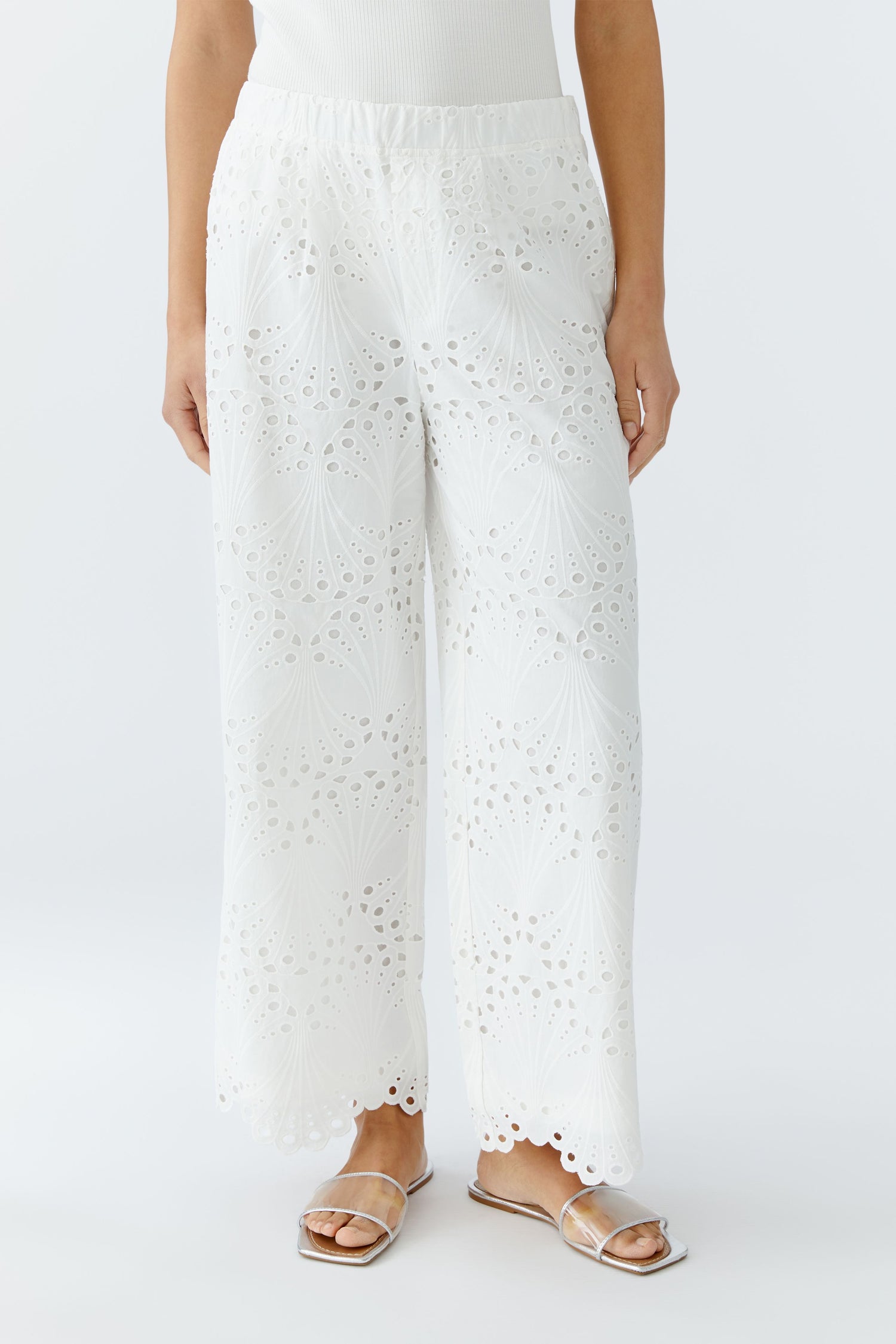 Oui- Cotton lace pull on pant