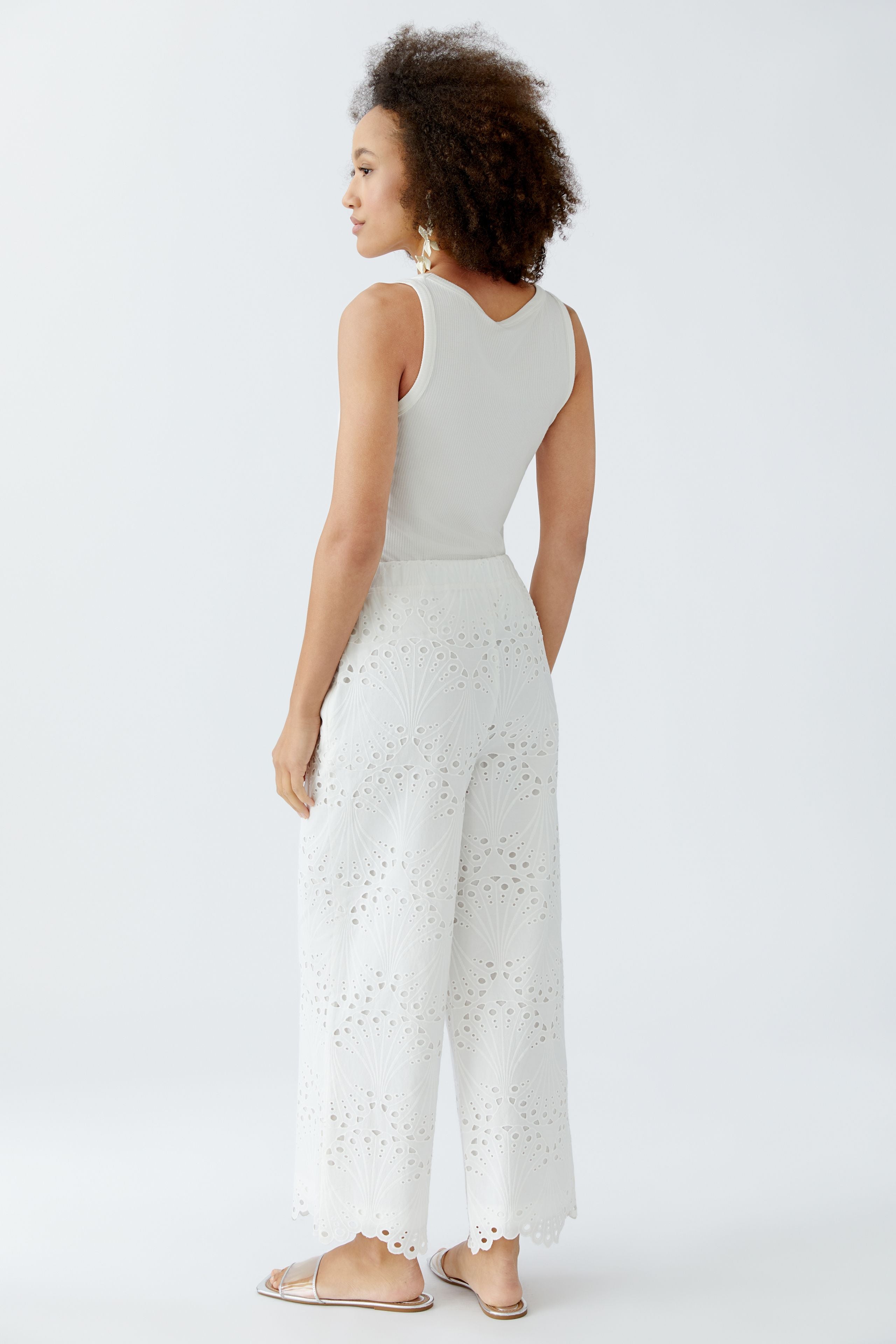 Oui- Cotton lace pull on pant