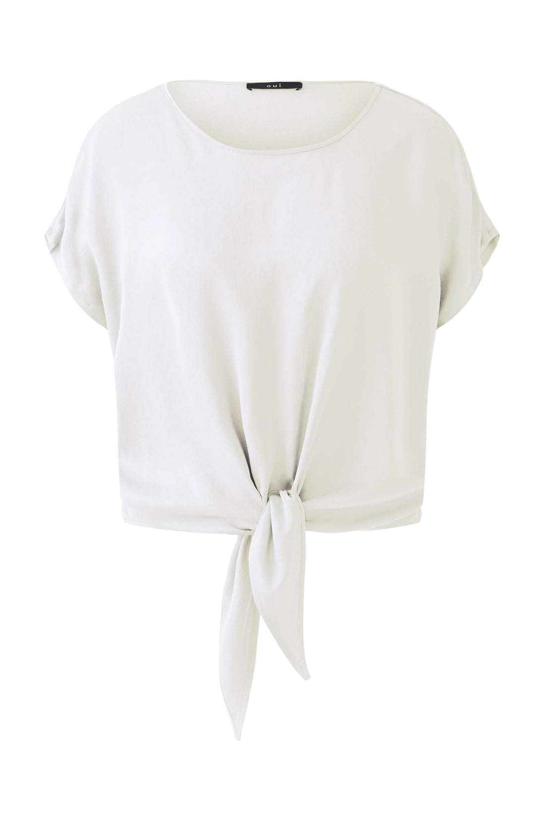 Oui-Cream Tie Blouse