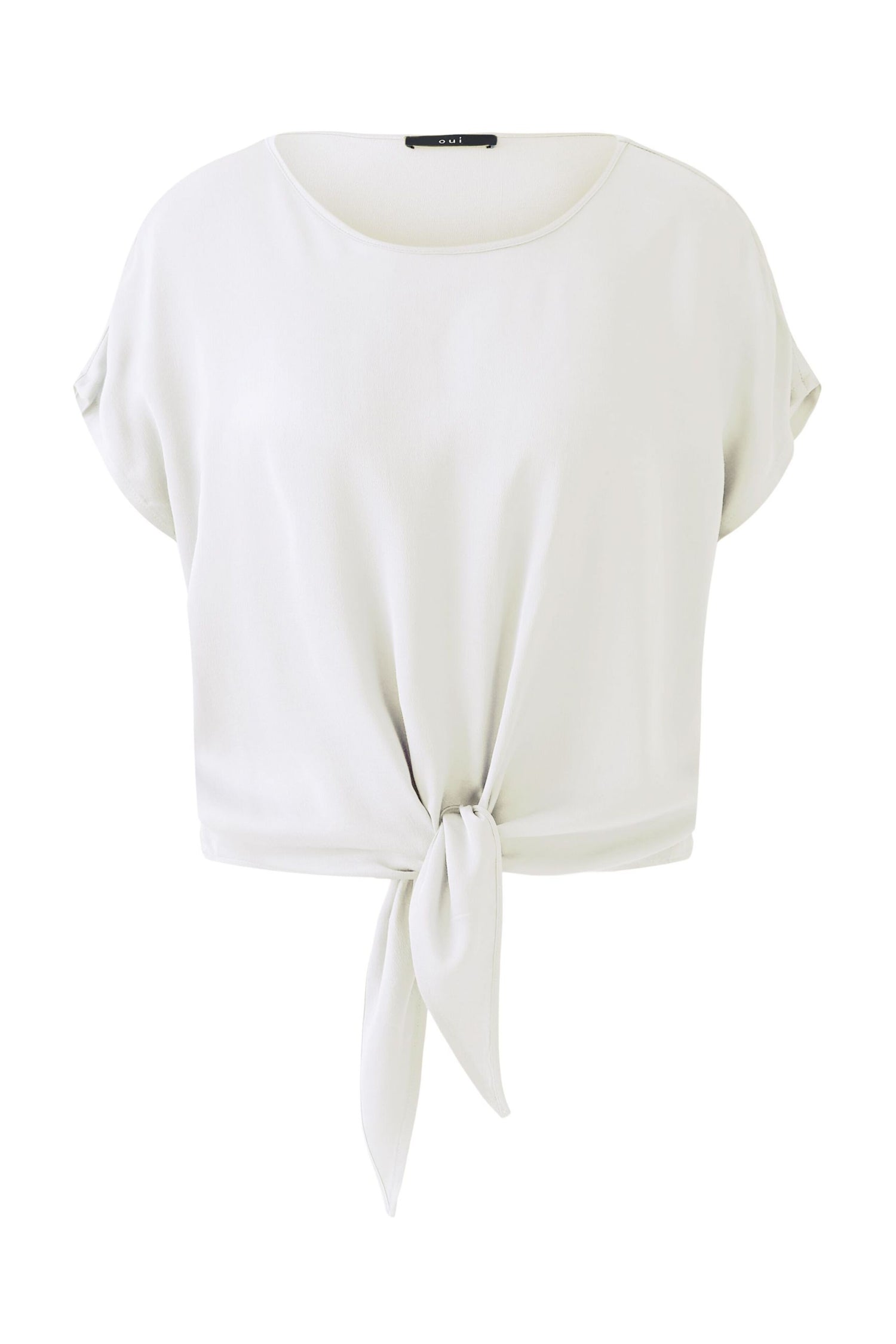 Oui-Cream Tie Blouse