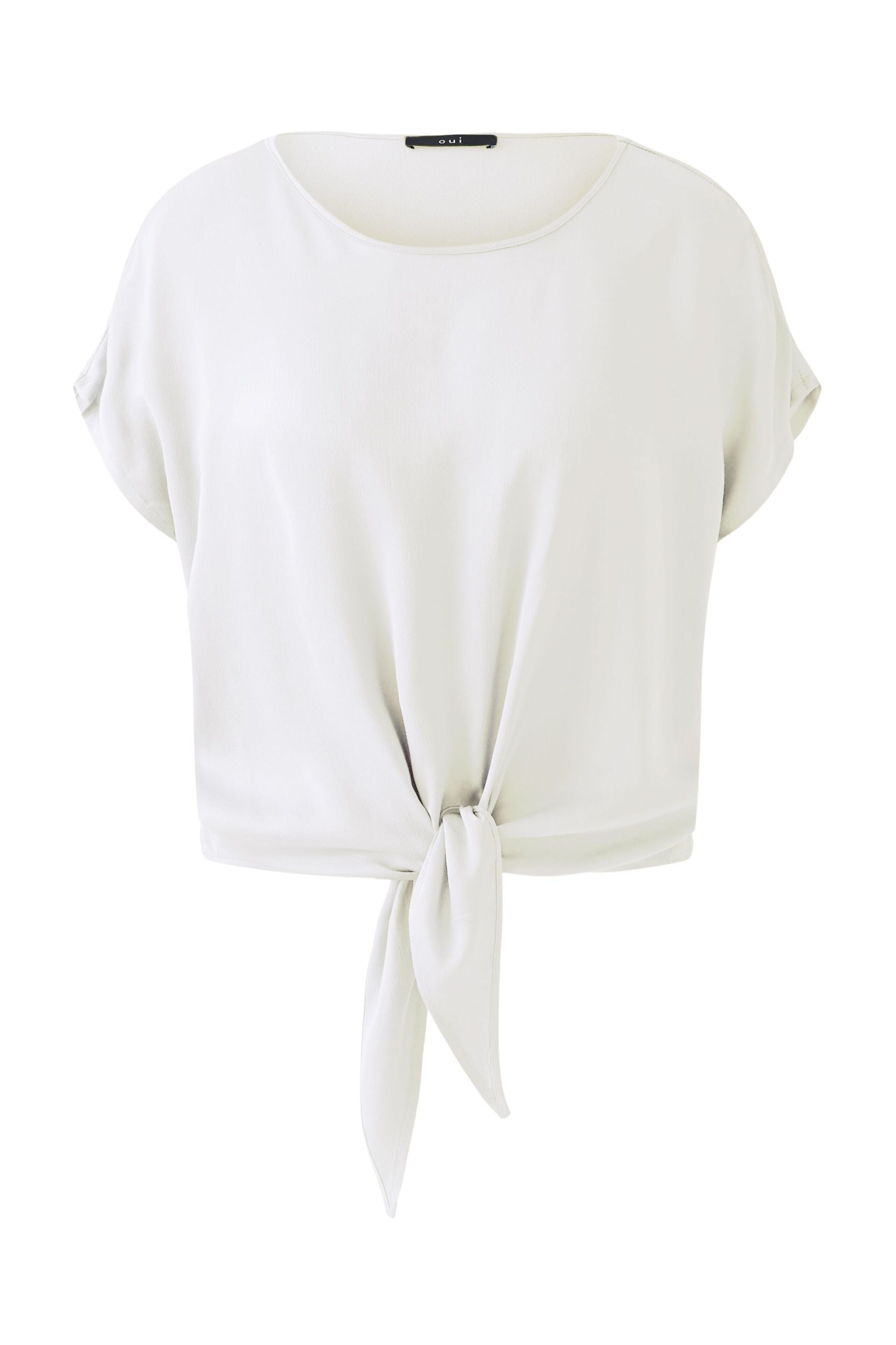 Oui-Cream Tie Blouse