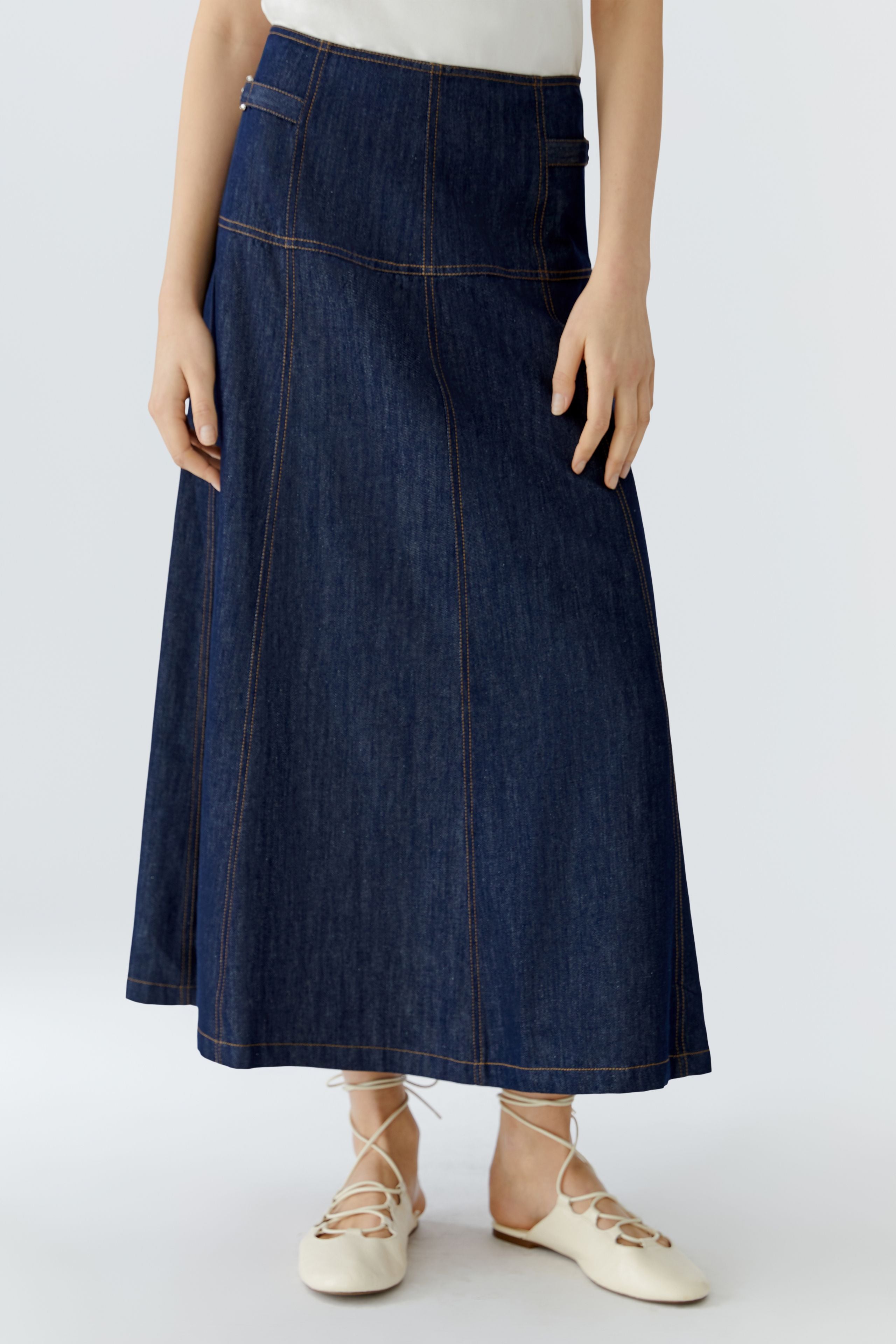 Oui Denim Midi Skirt