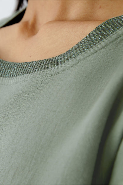 Oui - Olive Linen Dress