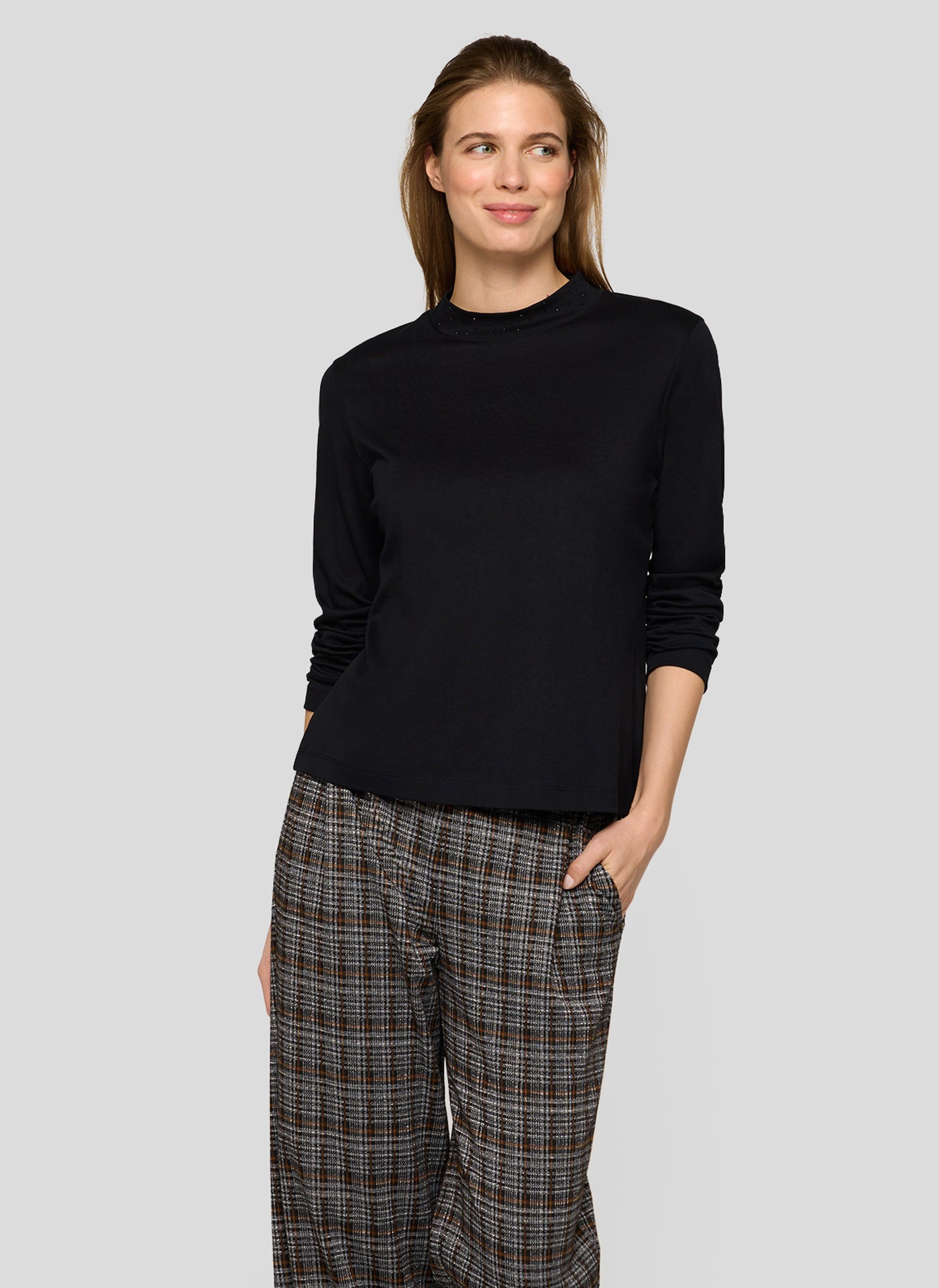 RABE - Crystal Embellished Black Loretta Top