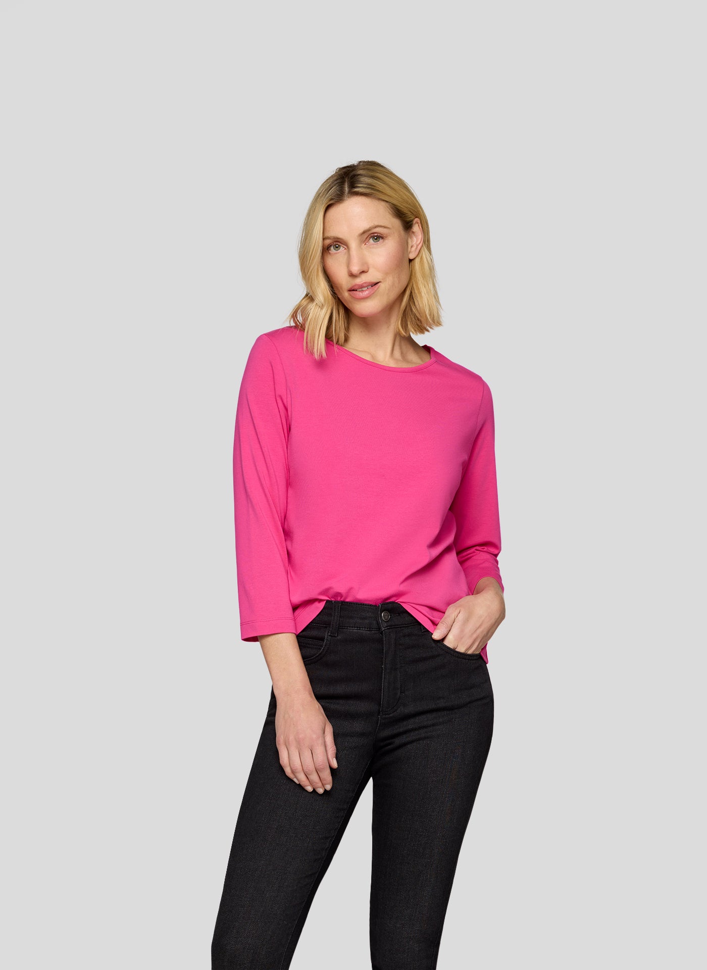RABE - Pink Cotton 3/4 Sleeve Tee