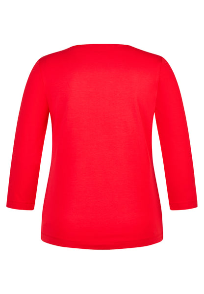 RABE - Red Cotton 3/4 Sleeve Tee