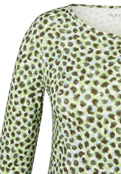 RABE - Green Wild Printed 3/4 Sleeve Tee