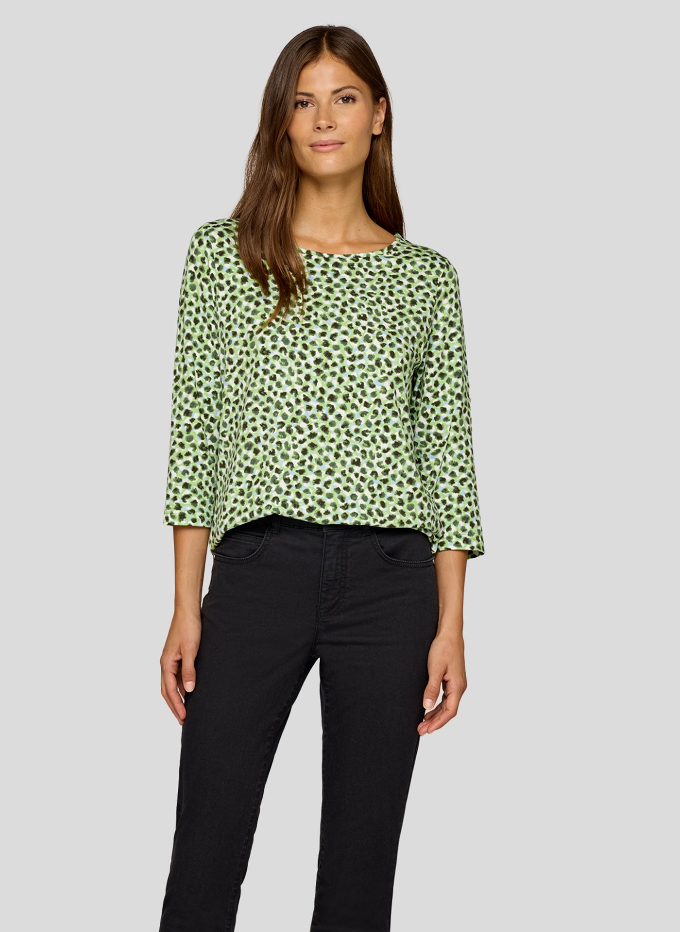 RABE - Green Wild Printed 3/4 Sleeve Tee