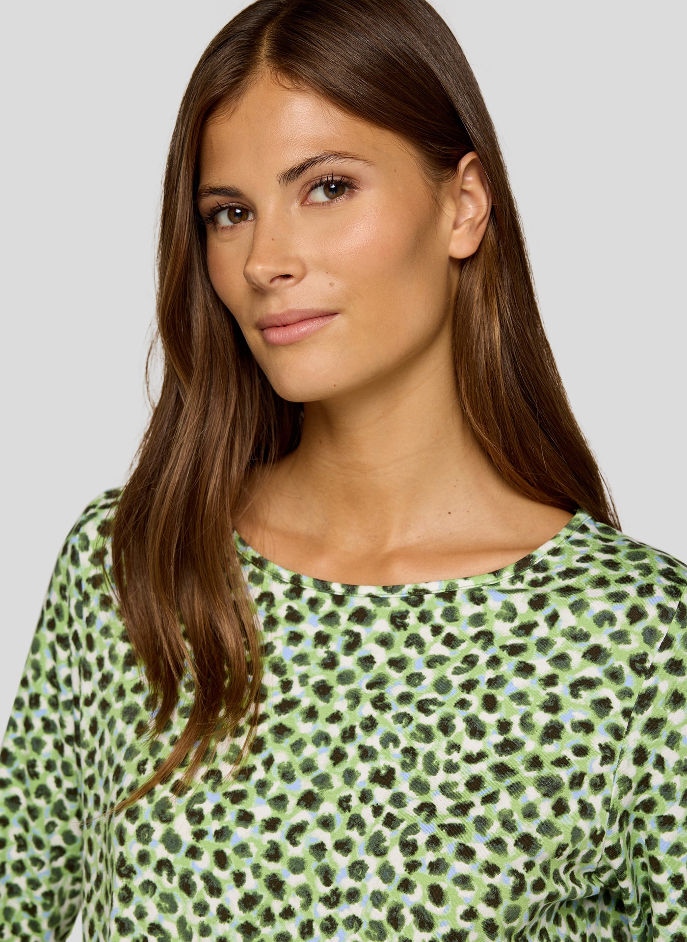 RABE - Green Wild Printed 3/4 Sleeve Tee