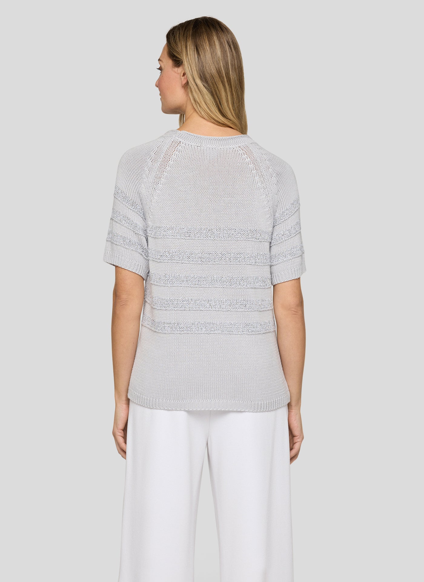 Rabe- Silver Knit Top