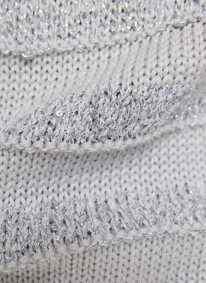 Rabe- Silver Knit Top