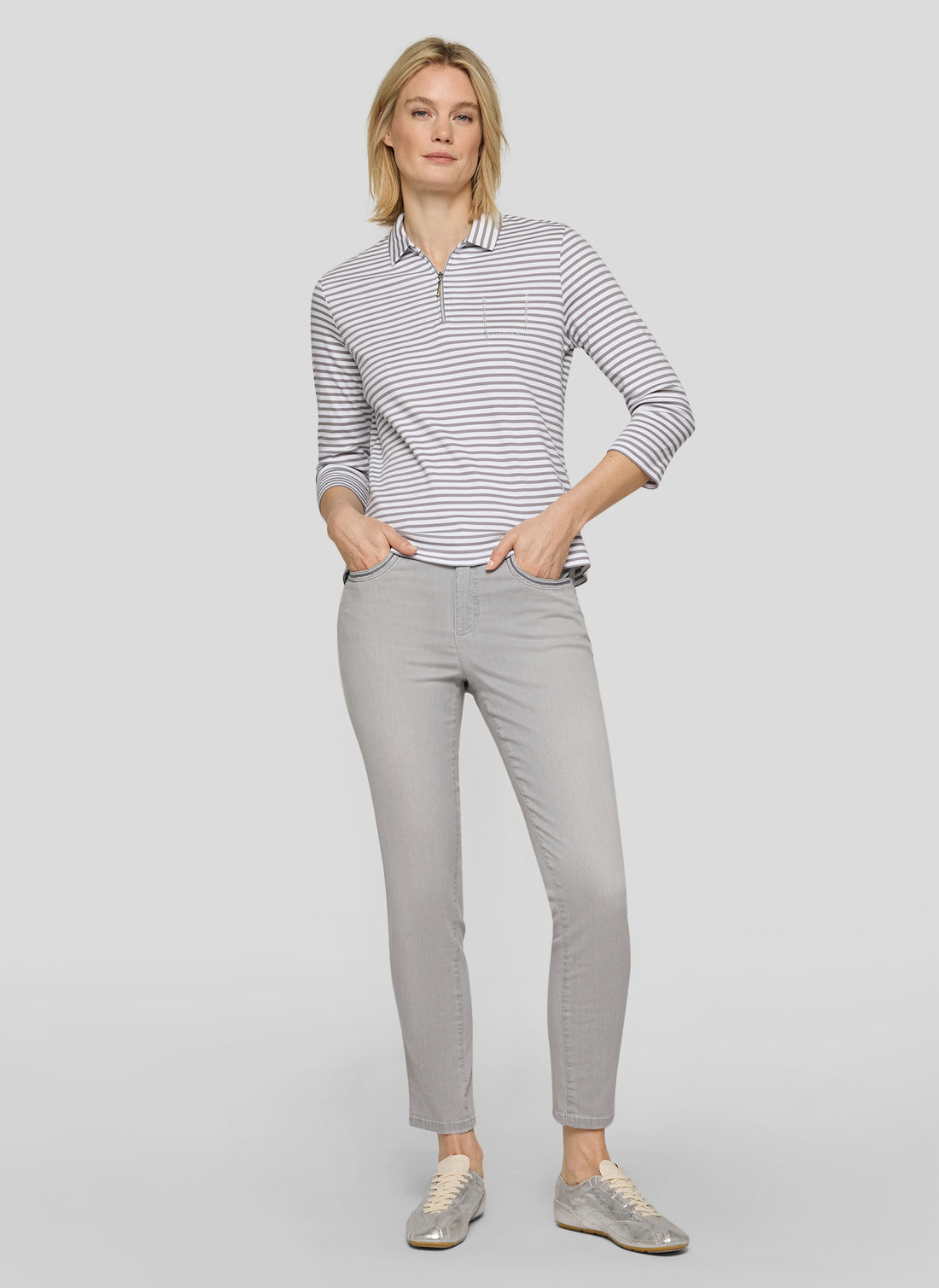 Rabe - Grey and White Polo