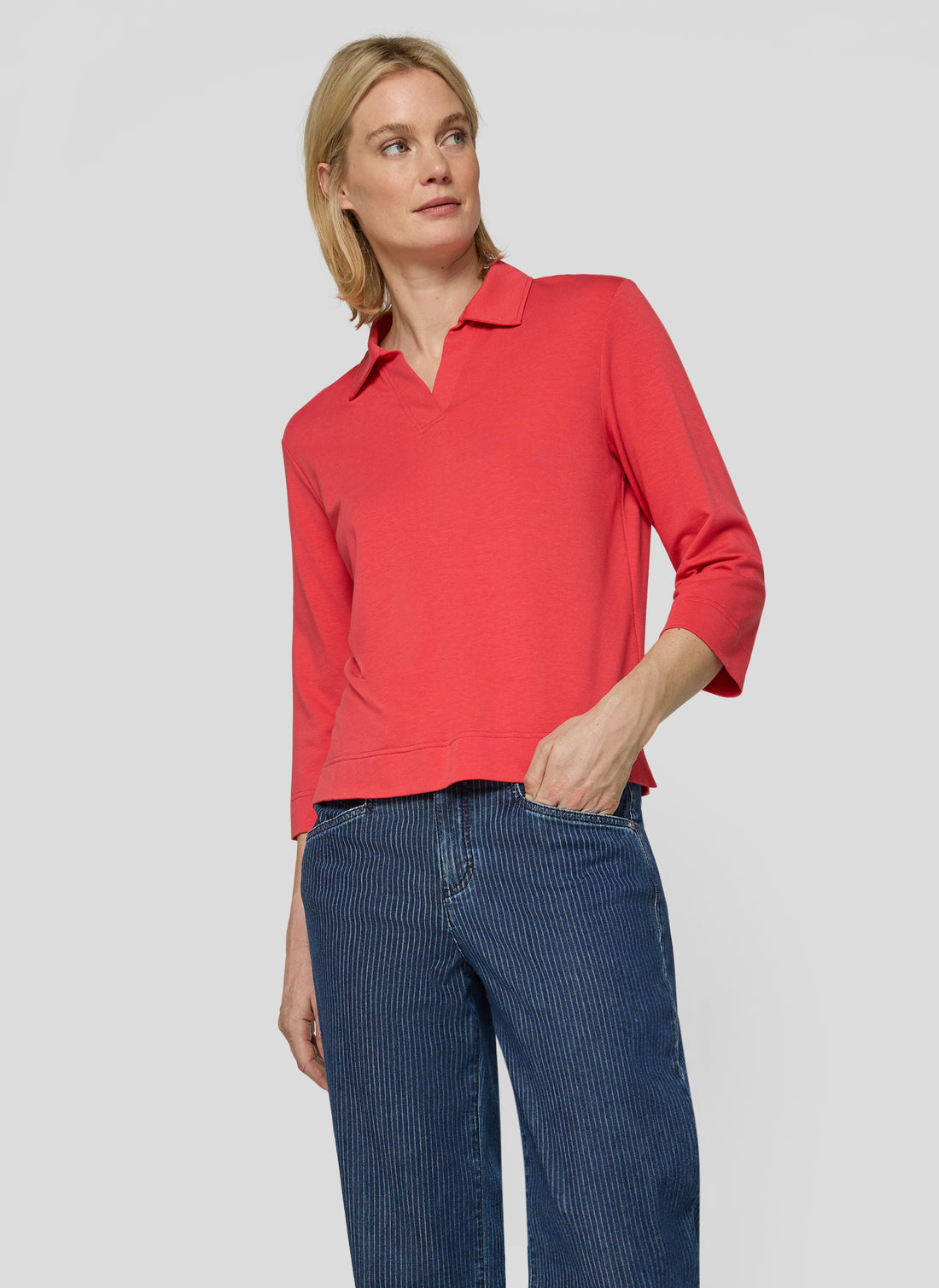 Rabe- Red 3/4 Polo